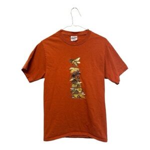“The Leaning Tower of Bee-Za” Orange T-Shirt Small (unisex)
